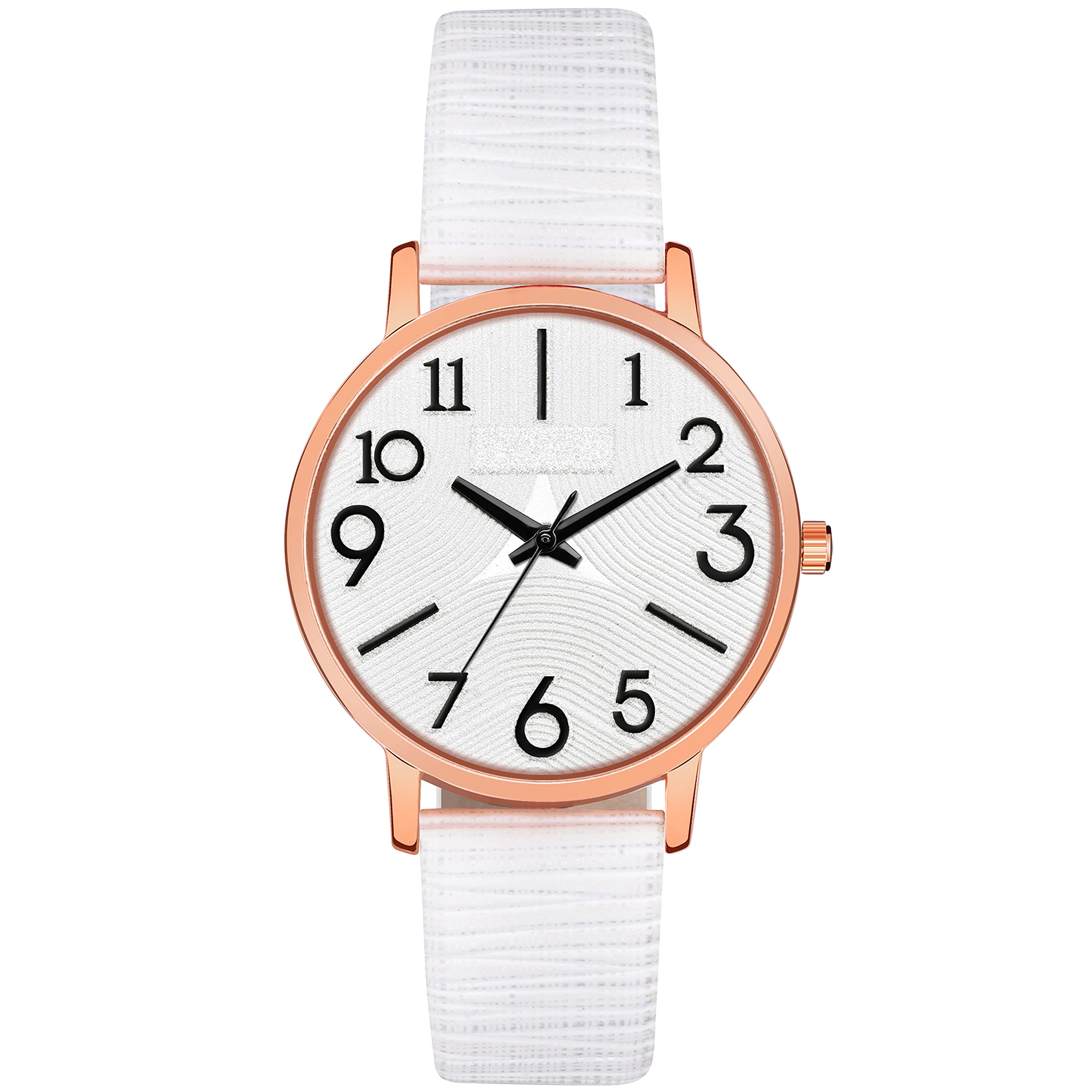 Watch City Analogue Genuine Leather Belt Different 5 Color Womens Watch and Girls Watch (Multicolor Dial White Color Strap) (White) (B09DY791T7) Amazon Price History, Amazon Price Tracker