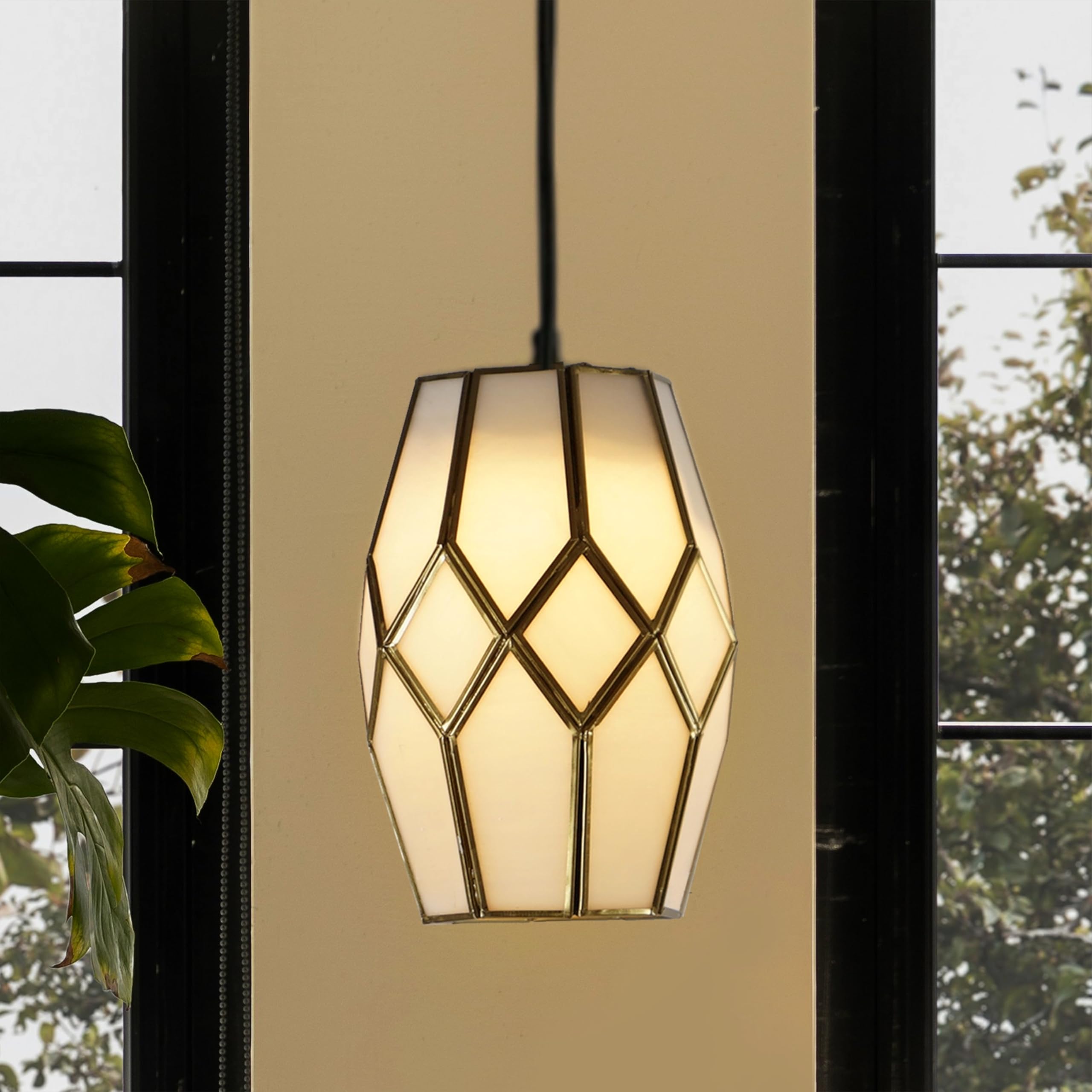 ILLUMEA Hanging Ceiling Pendant Lamp Antique Brass Finished Chandelier Classic Pendant Light for Home,Office,Balcony Decoration (JDE-23512)