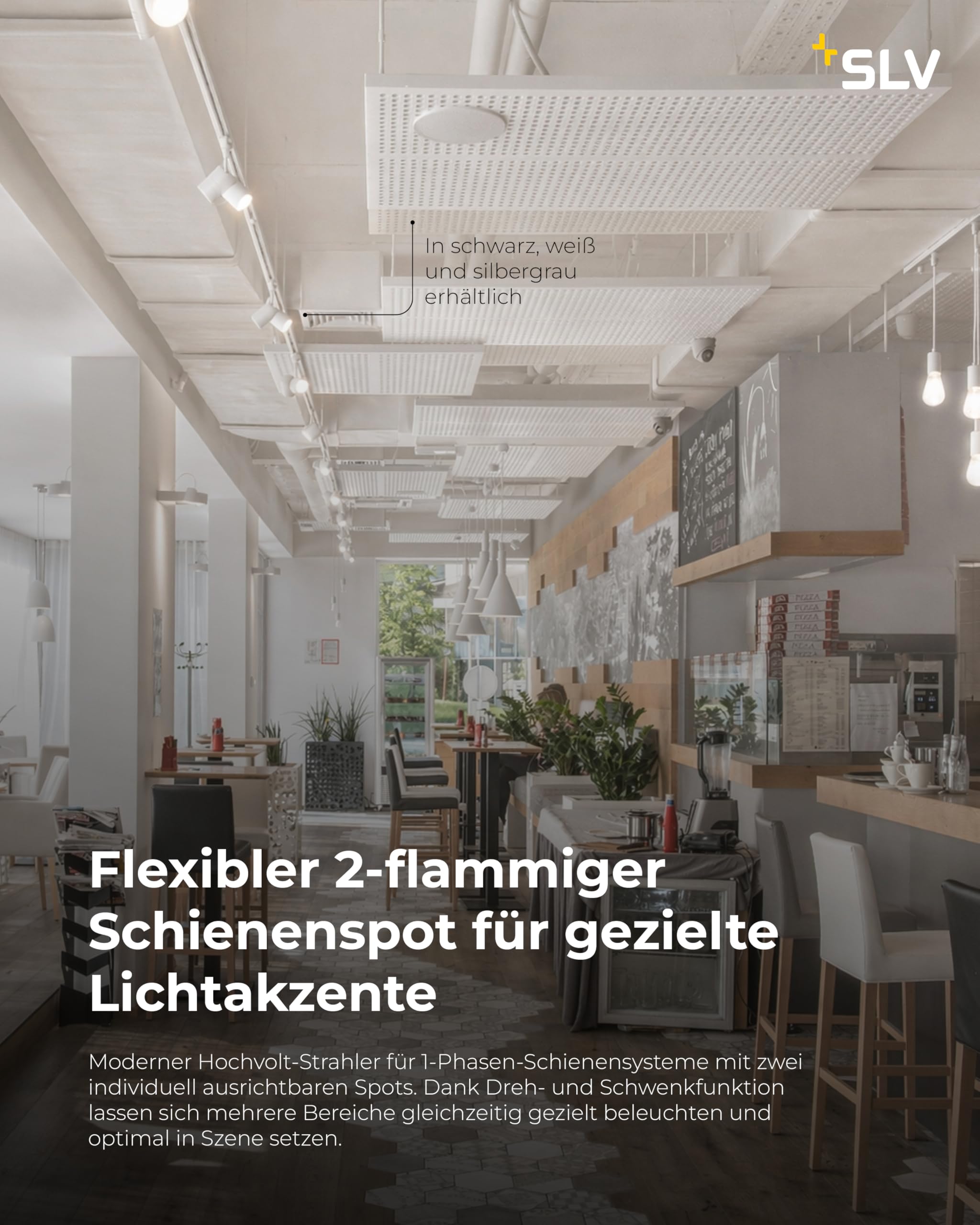 SLV BIMA | LED Strahler 1-Phasen, Dreh- und schwenkbarer Schienen-Strahler, Deckenstrahler, Deckenleuchte, Schienensystem, Innenleuchte | 2xGU10, inkl. 1Phasen-Adapter, Weiß