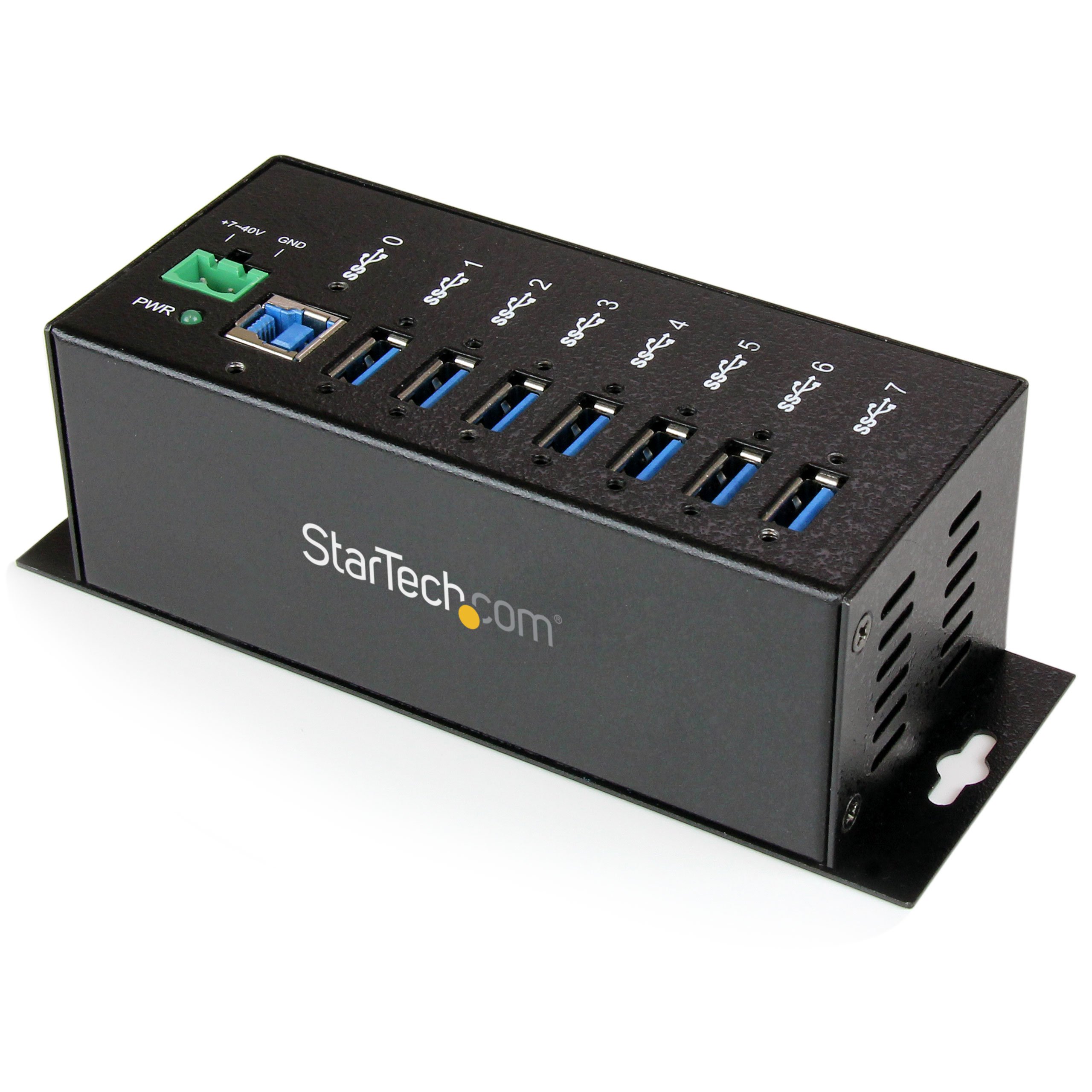StarTech.com 7-Port Metal Industrial SuperSpeed USB 3.0 Hub Rail Mountable (ST7300USBM)