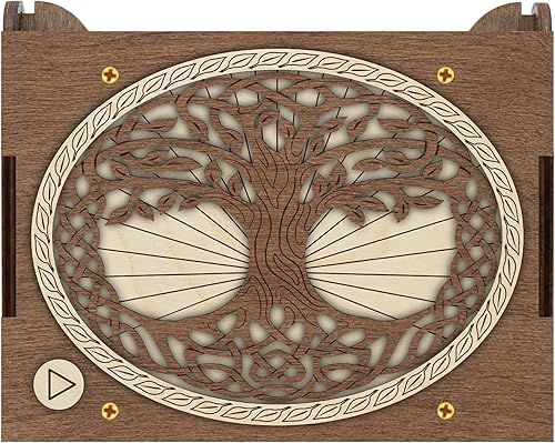 Miniatura 2 de Celtic Tree of Life Custom Music Box, Plays Any Song, Custom Photo Print and Text Inside