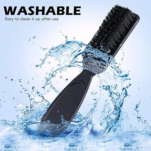 Miniatura 3 de 6 Pieces Barber Blade Clipper Cleaning Brush Nylon Trimmer Cleaning Brush Hair Duster Fade Brush Set Kit (Black and Red)