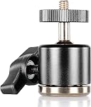NEEWER Adaptateur de support de lumière avec chaussures froides et vis 1/4 Mini Tête de balle, plaque de montage réversible pour les lumières de l'anneau d'écran de caméra, convient à la tête plate / bras boum / C supports, Max. Charger 22lb/10kg
