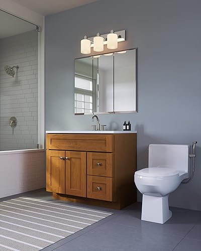 Miniatura 9 de Design House - Mueble de tocador de baño moderno sin ensamblar de 2 cajones, 36 x 21, abedul moderno, 587139