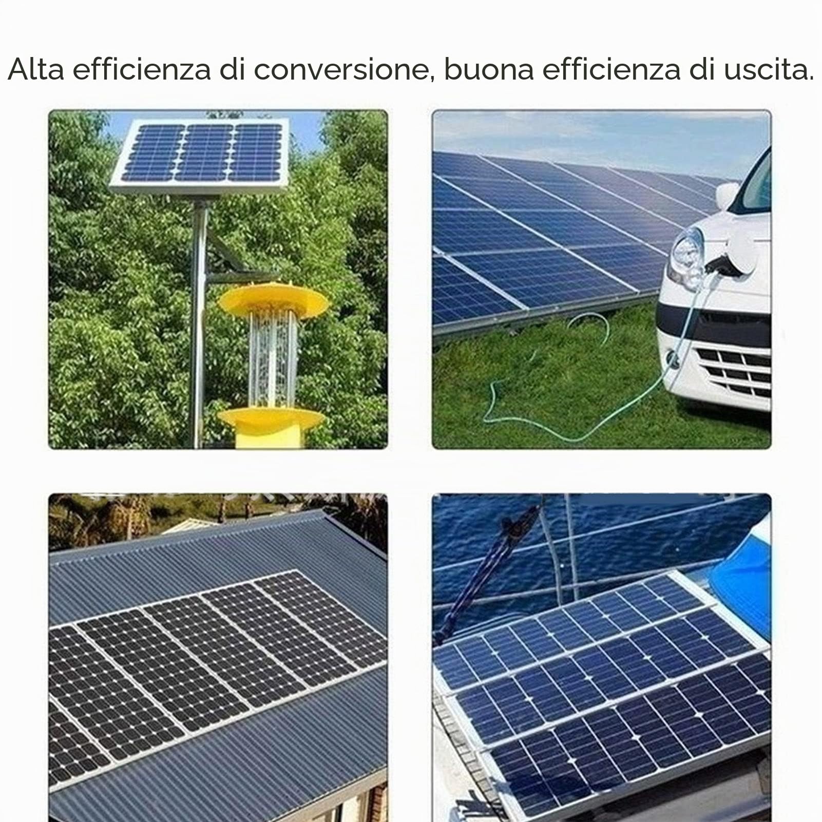 Pannelli Solari Flessibili 40W Monocristallino con Controller 20A, Kit Completo Impermeabile IP65, Leggero Portatile per Campeggio RV Barca, 280x280mm