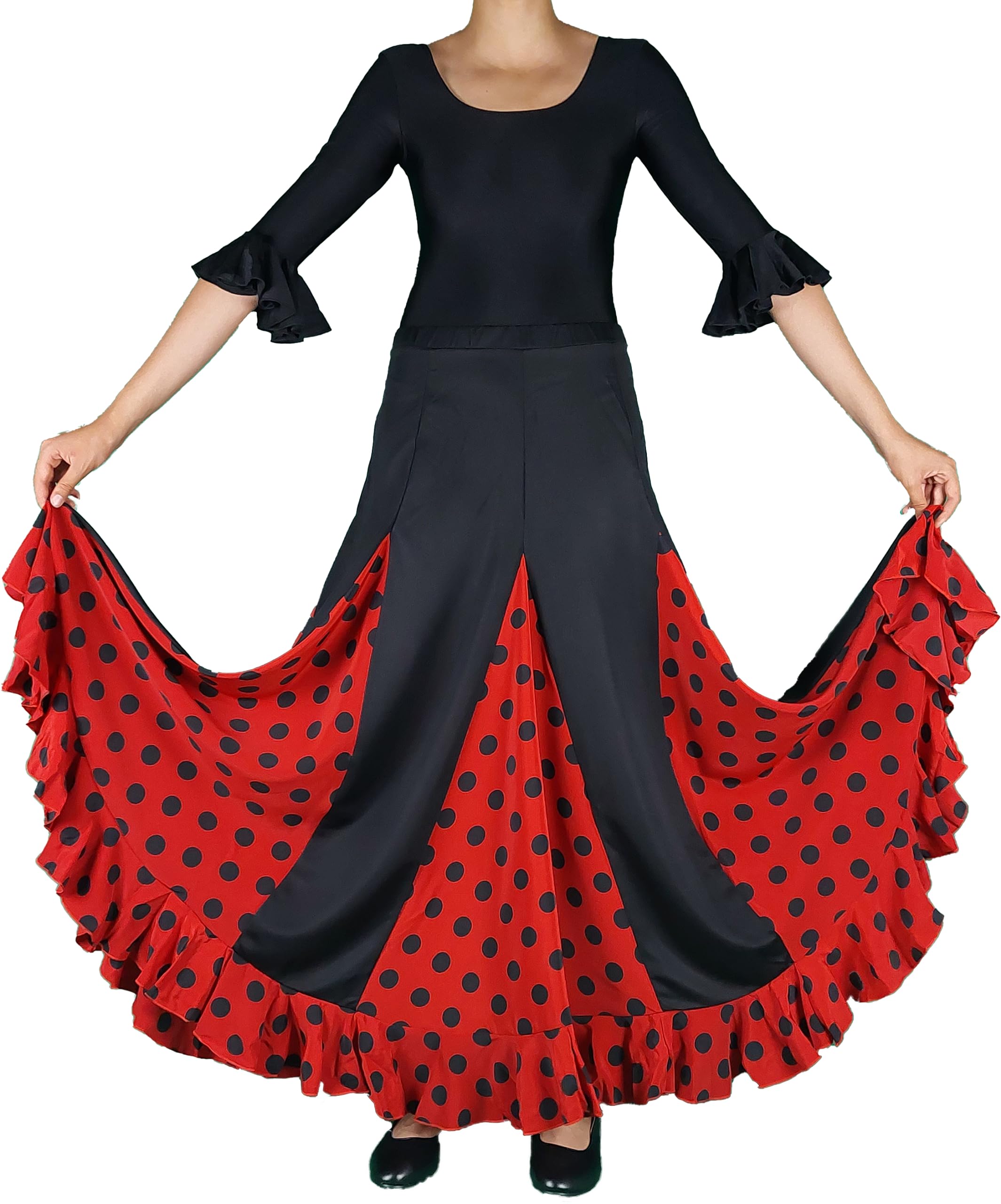 Gonna Bambino di Flamenco a Pois Nero