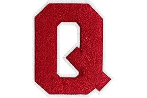 Red Chenille Varsity Letterman Jacket Patches for Clothing - 4-1/2" Q