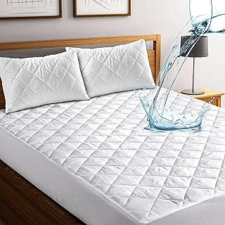 100% Quilted Waterproof Mattress Protector Full, Fitted Full Size Mattress Pad, Breathable & Soft 16 Inches Deep Pocket Full Size Mattress Cover, Machine Washable Mattress Cover Full