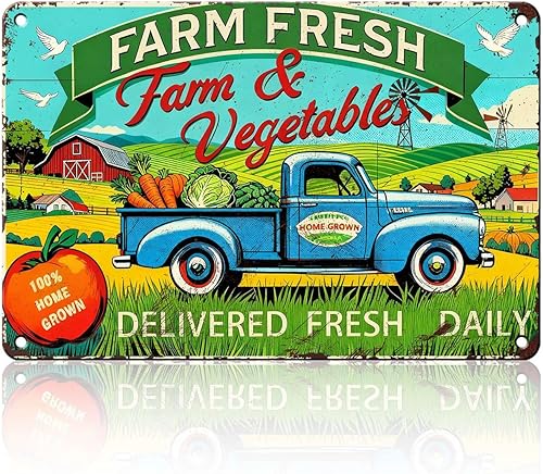 PEACHGARDEN Letrero de metal para decoración de pared para granjeros, cocineros caseros para el hogar, cocina, bar, cueva de hombre, garaje, patio,