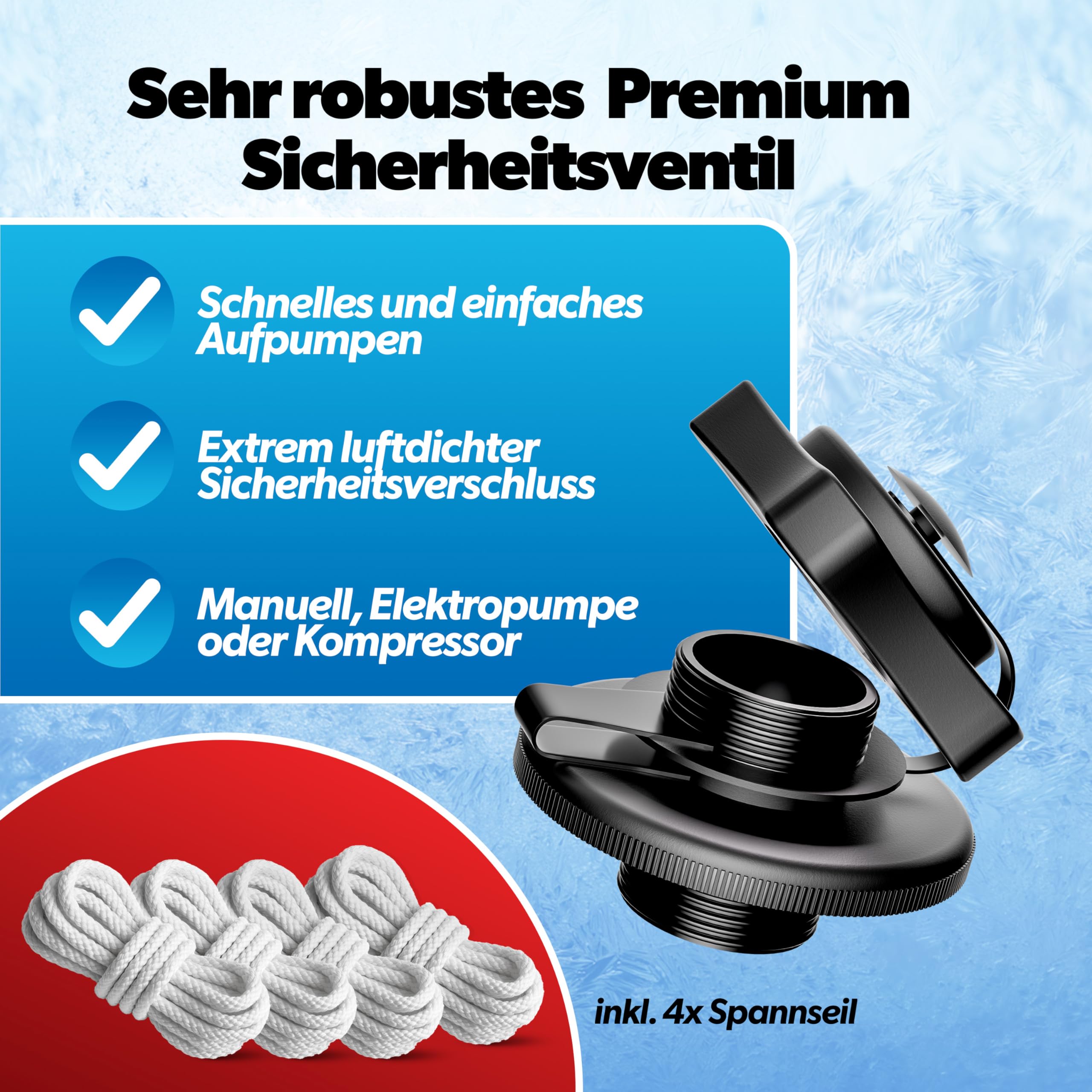 poolomio® Poolkissen Rund 4m (Pools 400-550 cm) | Poolkissen Winter XXL Ø 400 cm Luftkissen 420 g/m² | Winterkissen Poolabdeckung | Frost- & Chlorbeständig | Pool Kissen inkl. Seil & Reparaturset