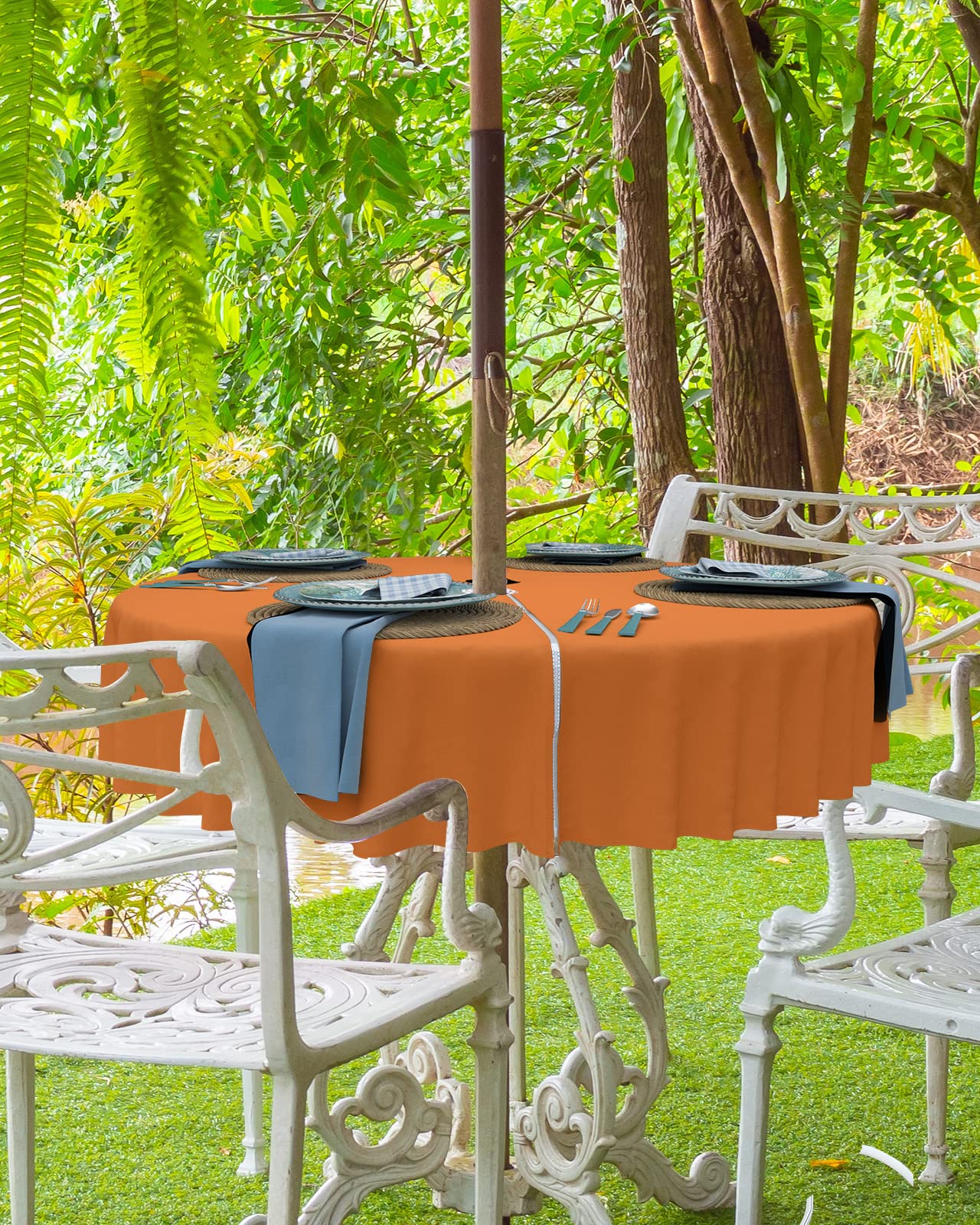 54 outdoor patio table cover with umbrella hole zipper Amazon.com : Outdoor Tablecloth with Umbrella Hole and Zipper Bright Orange Round  Outdoor Tablecloths 54 Inch Waterproof Table Cloths Solid Color Patio Table  Cloth Cover for Outdoor Tables Picnic BBQS Garden :