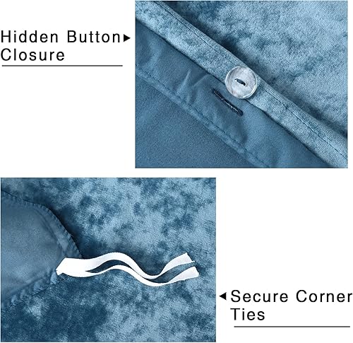 Miniatura 5 de CAROMIO Funda de edredón de terciopelo, juego de funda de edredón tamaño Queen con 2 fundas de almohada, funda de edredón de franela esponjosa para