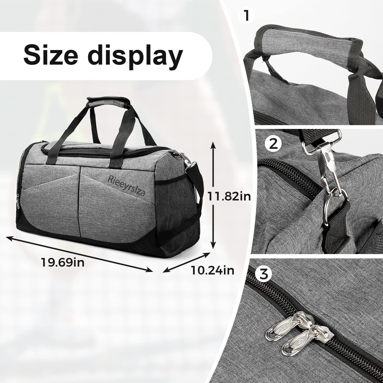 Bolsa de Deporte Bolsa Deporte Gimnasio Bolsa Gimnasio de Viaje con Compartimento — view 3