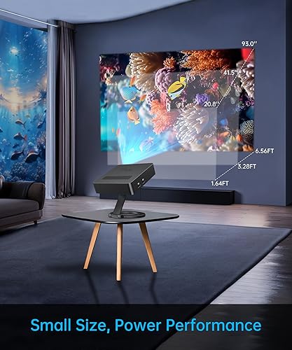 Miniatura 3 de MARS - Mini proyector, proyector DLP portátil de película pequeña Full HD 720P, proyector de película ligero compatible con teléfono