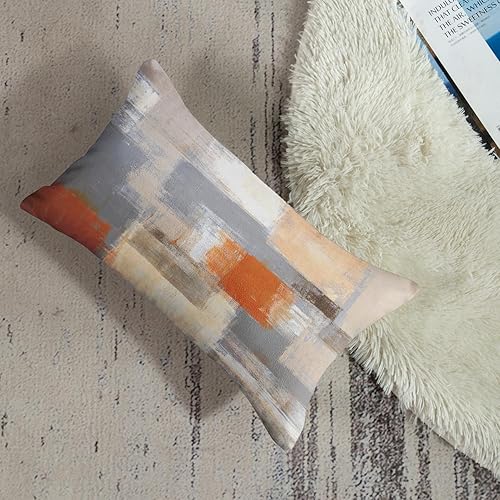 Vista 180 de Britimes Fundas de almohada modernas para decoración del hogar, 18 x 18 pulgadas, juego de 2 fundas de almohada decorativas, fundas de almohada Gris