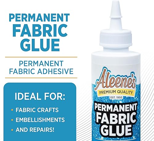 Miniatura 2 de Aleene's Pegamento permanente para tela de 4 onzas líquidas, adhesivo lavable a máquina, adhesivo fuerte sin costuras para ropa, mezclilla,