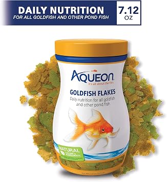 رقائق السمك السمك السمك Aqueon Goldfish ، 7.12 أونصات