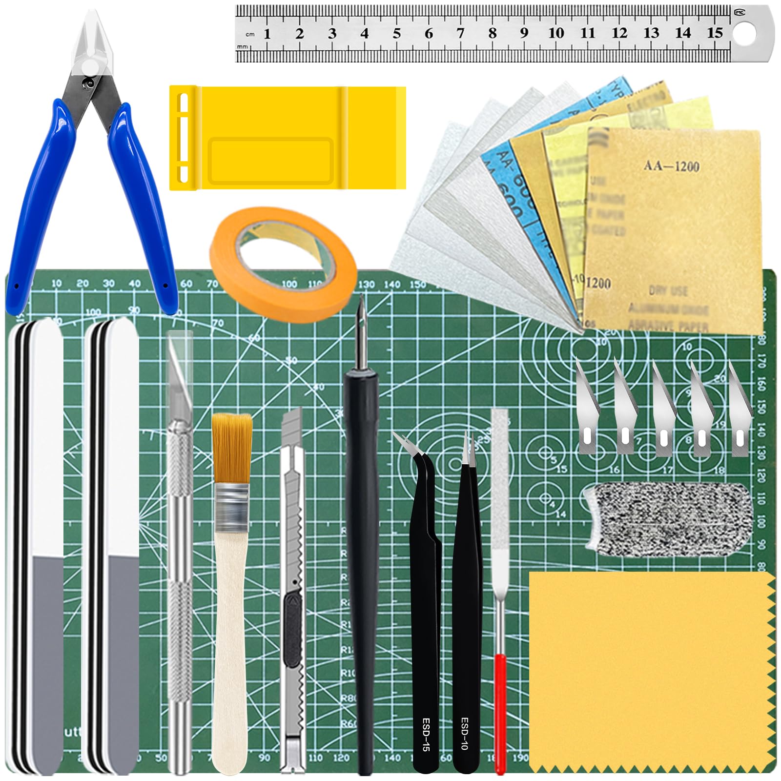 Yauhar 25Pcs Gundam Model Building Kits, Modeler Basic Tools for Models Building Repairing and Fixing