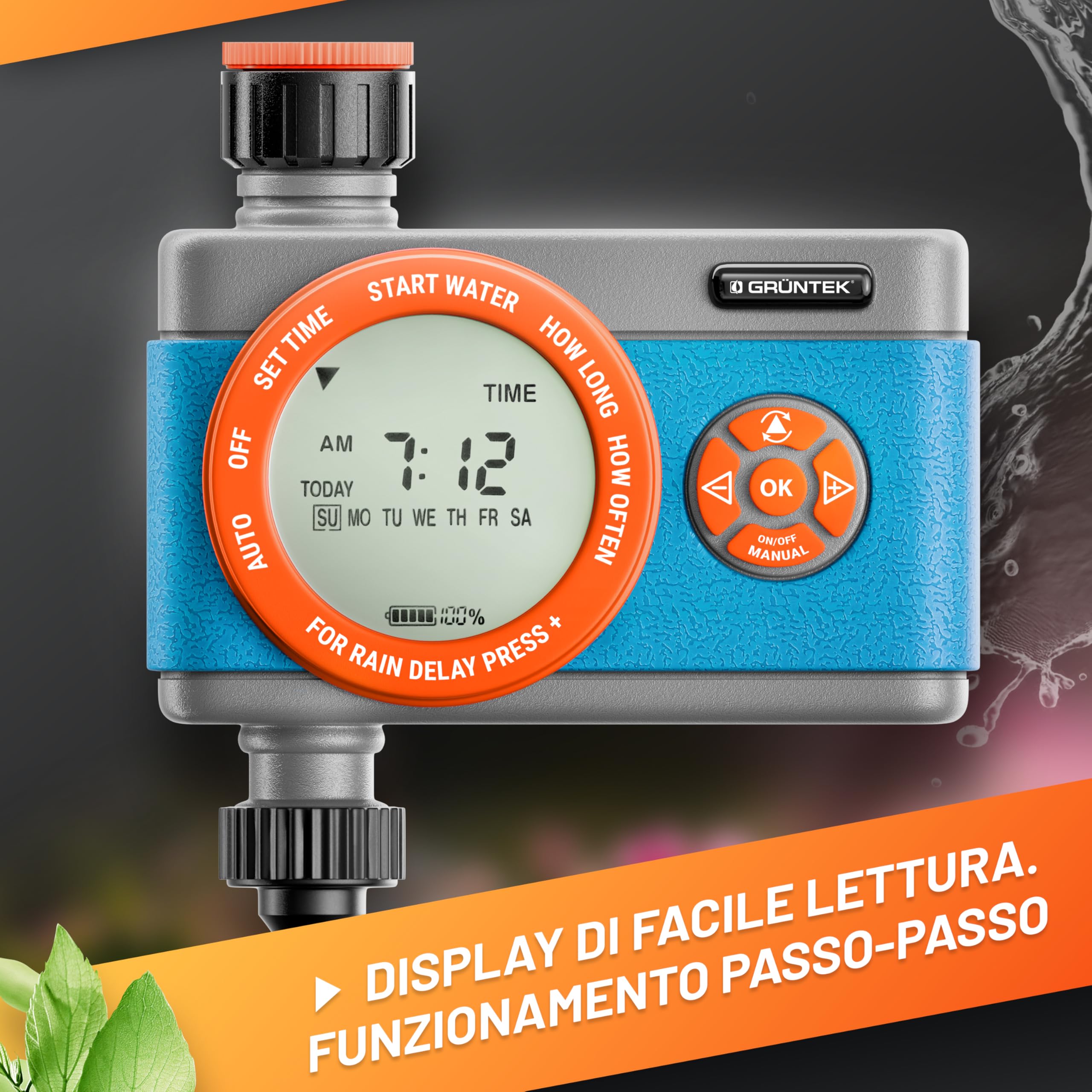 GRÜNTEK Centralina per irrigazione (Timer Automatico)