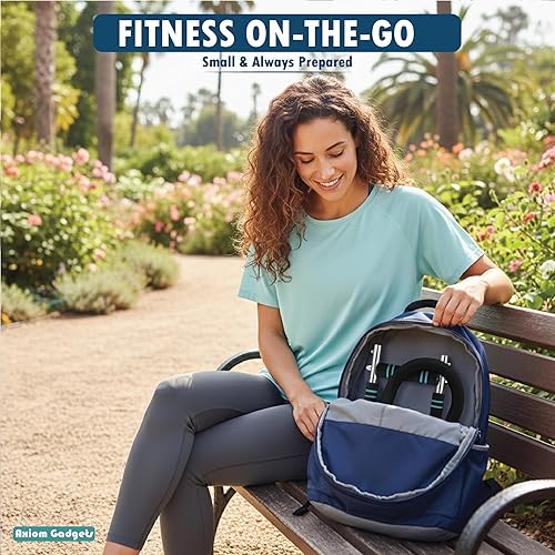 Miniatura 5 de Entrenador giratorio de brazo ajustable, barra de potencia de 40 a 130 libras para fuerza superior del cuerpo, equipo de entrenamiento portátil de