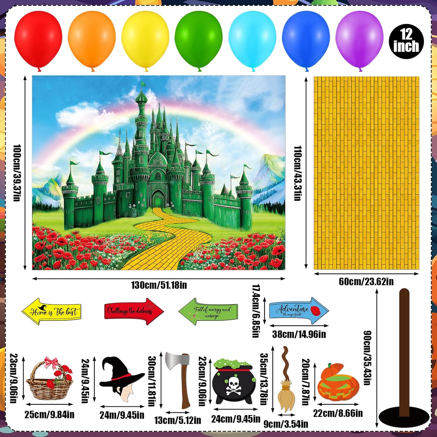 Soulchen Halloween Wizard Trunk or Treat Car Decorations Kit for SUV Outdoor Indoor Decor, Outdoor House Archway Garage Lawn Balloons, Home, Window Garage Decorations