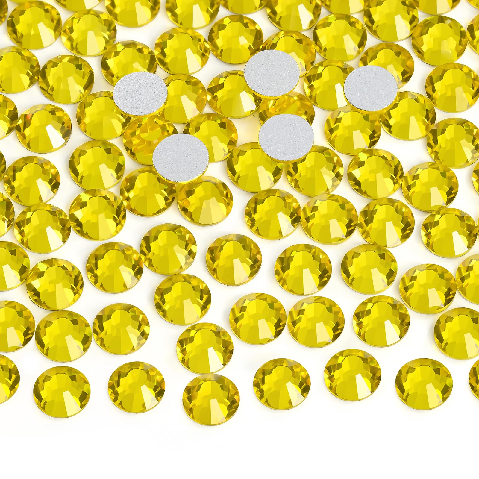 Jollin Crystal Flatback Rhinestones Gems for Crafts 2.8mm SS10, Citrine
