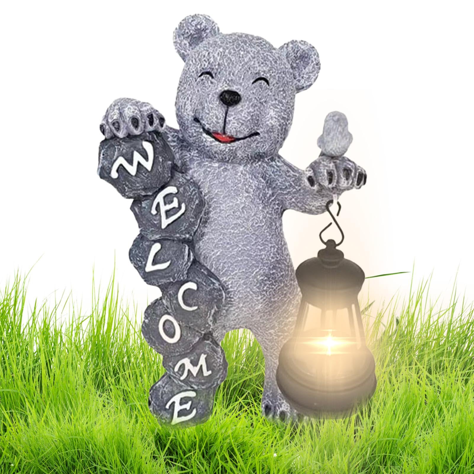 Sculpture d'ours en résine de prestige pour décoration de cour