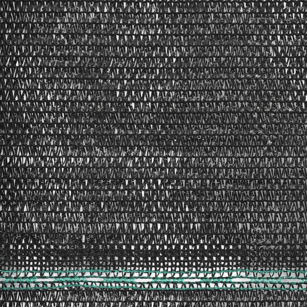 vidaXL Tenniszaun, HDPE, 1 x 25 m, Schwarz, für Zaun, Tennisnetz