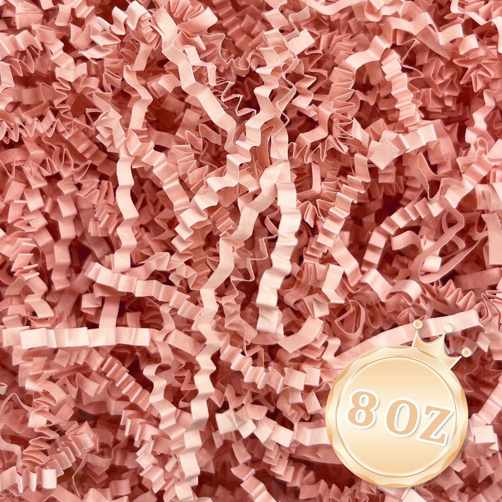 Zankubom 1/2LB Pink Crinkle Cut Paper Shred Filler Great for Gift Wrapping, Pink Basket Fillers, Birthday, Gift Wrapping, Valentine's Day Christmas Wedding Party Decor Filling Supplies