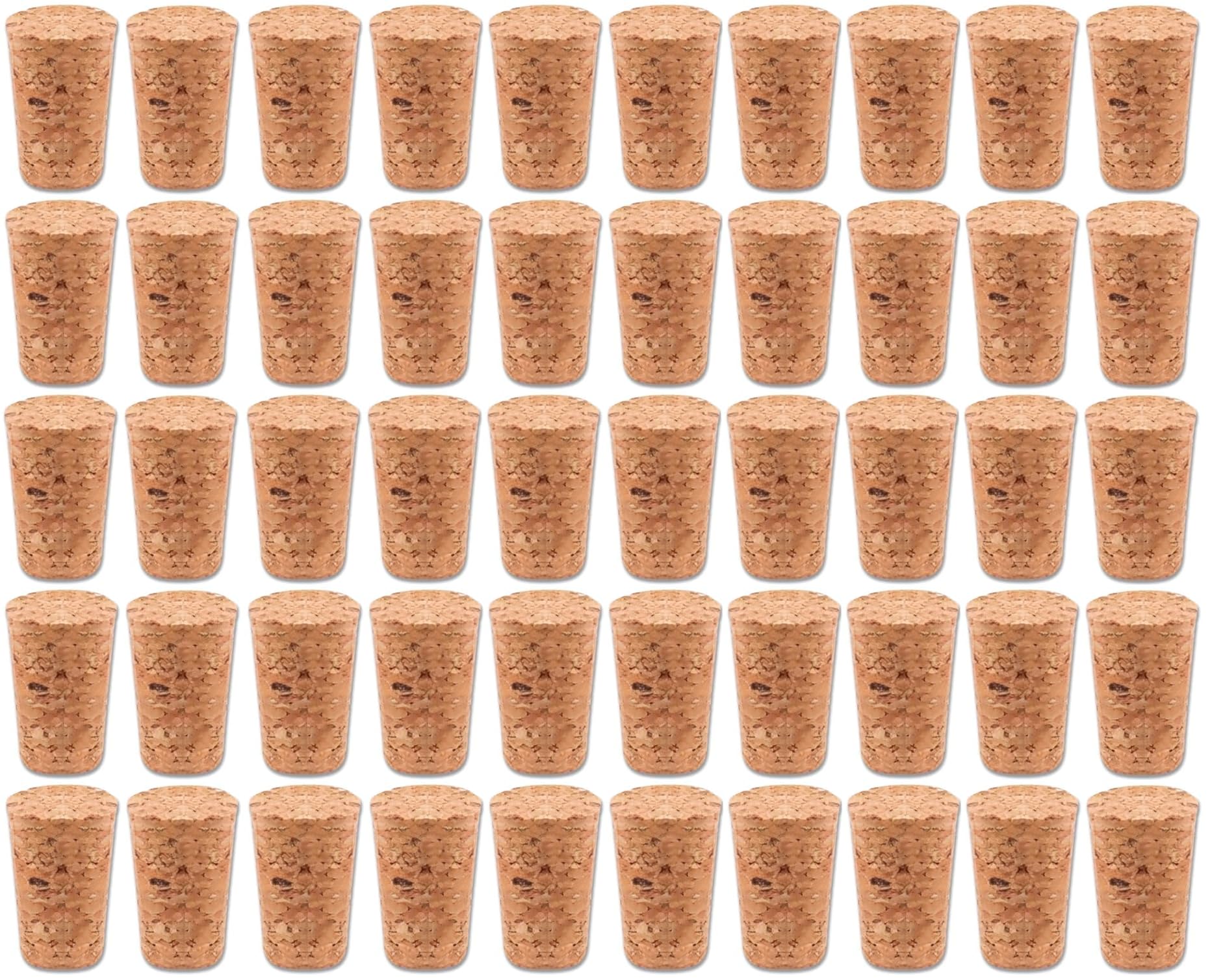 Bamboo's Grocery LoKii 50pcs Wooden Conical Corks, Natural Cork Bottle Stoppers