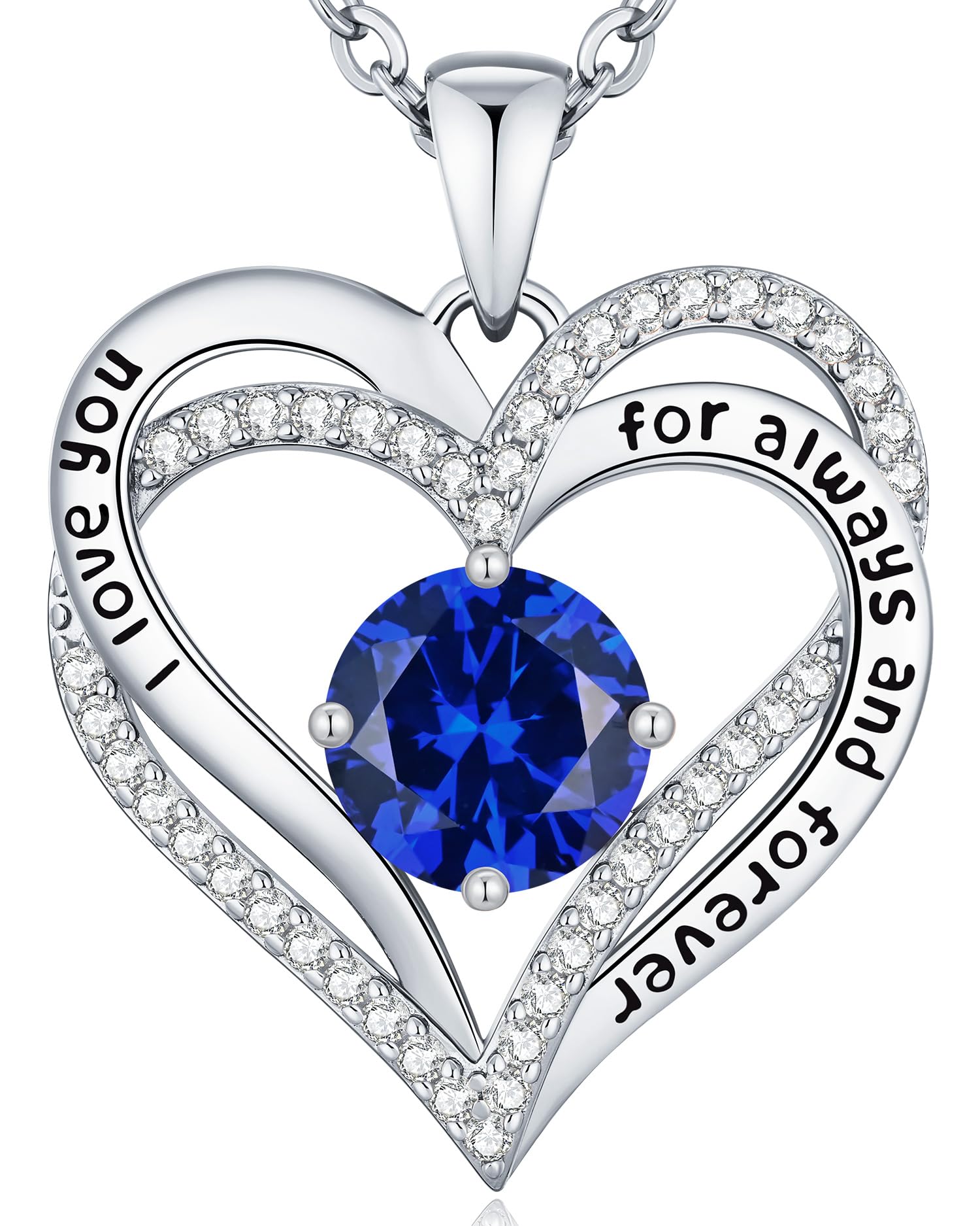 CDE Kette Damen Herz Anhänger Halskette für Frauen Schmuck Geburtstags Geschenk für Sie Freundin Weihnachten Valentinstag Muttertags Geschenk Hochzeit Jubiläum