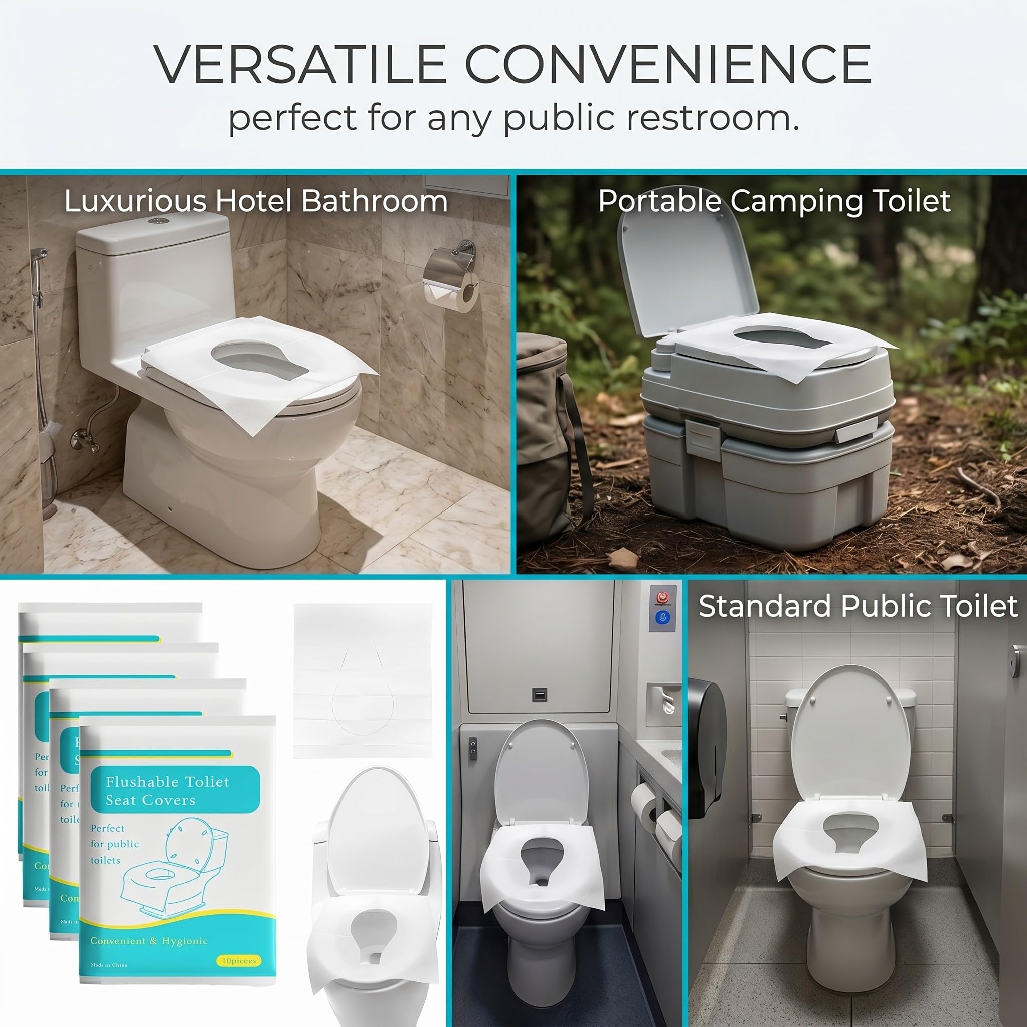 Copriwater Usa E Getta 40 Pezzi Coprisedili Wc Bianchi Biodegradabili Protezione Igienica Per Viaggi E Bagni Pubblici