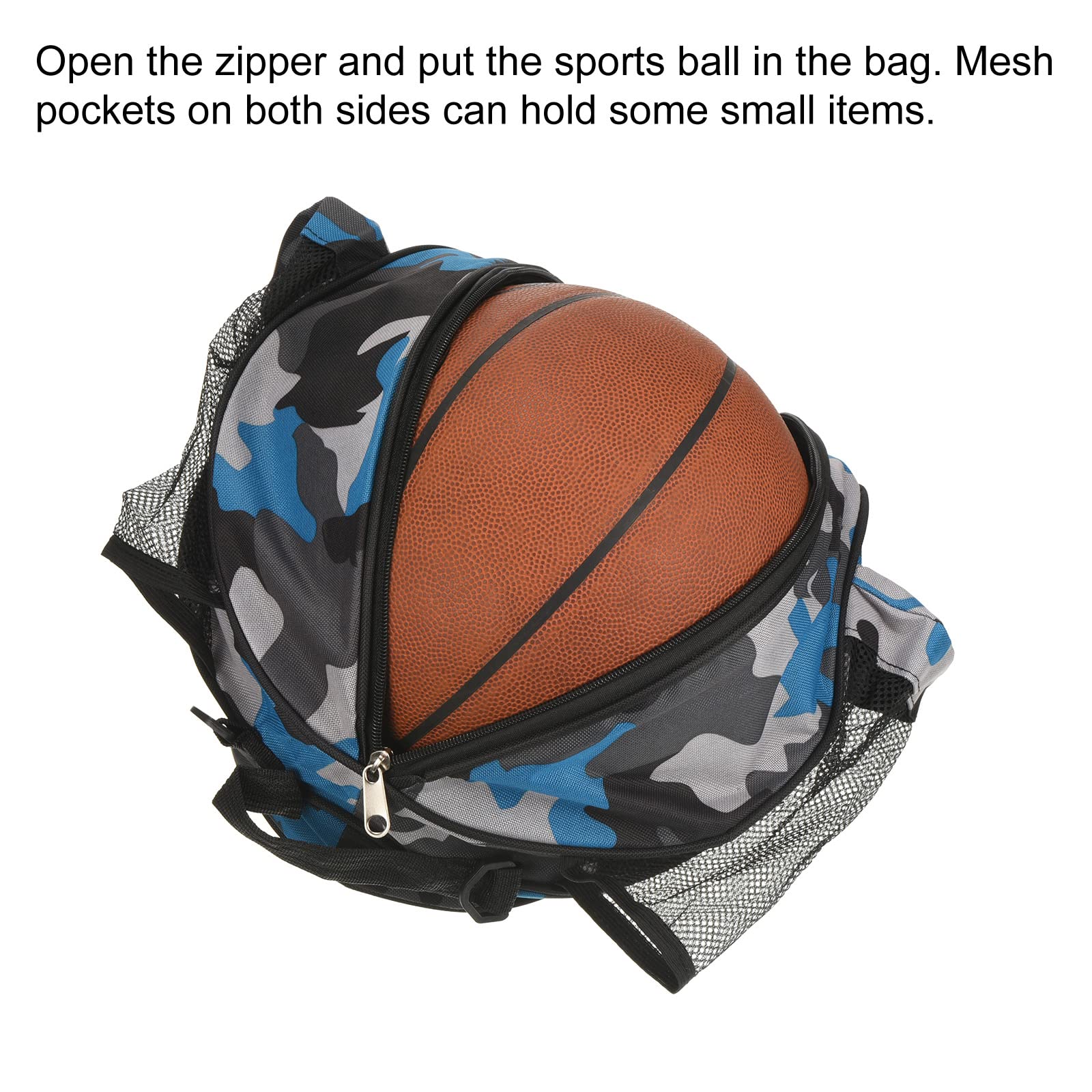 PATIKIL Size 7 29.5" Basketball Bag, Sports Backpack Waterproof Ball Bag Carrier Holder with 2 Adjustable Shoulder Straps - Image 4