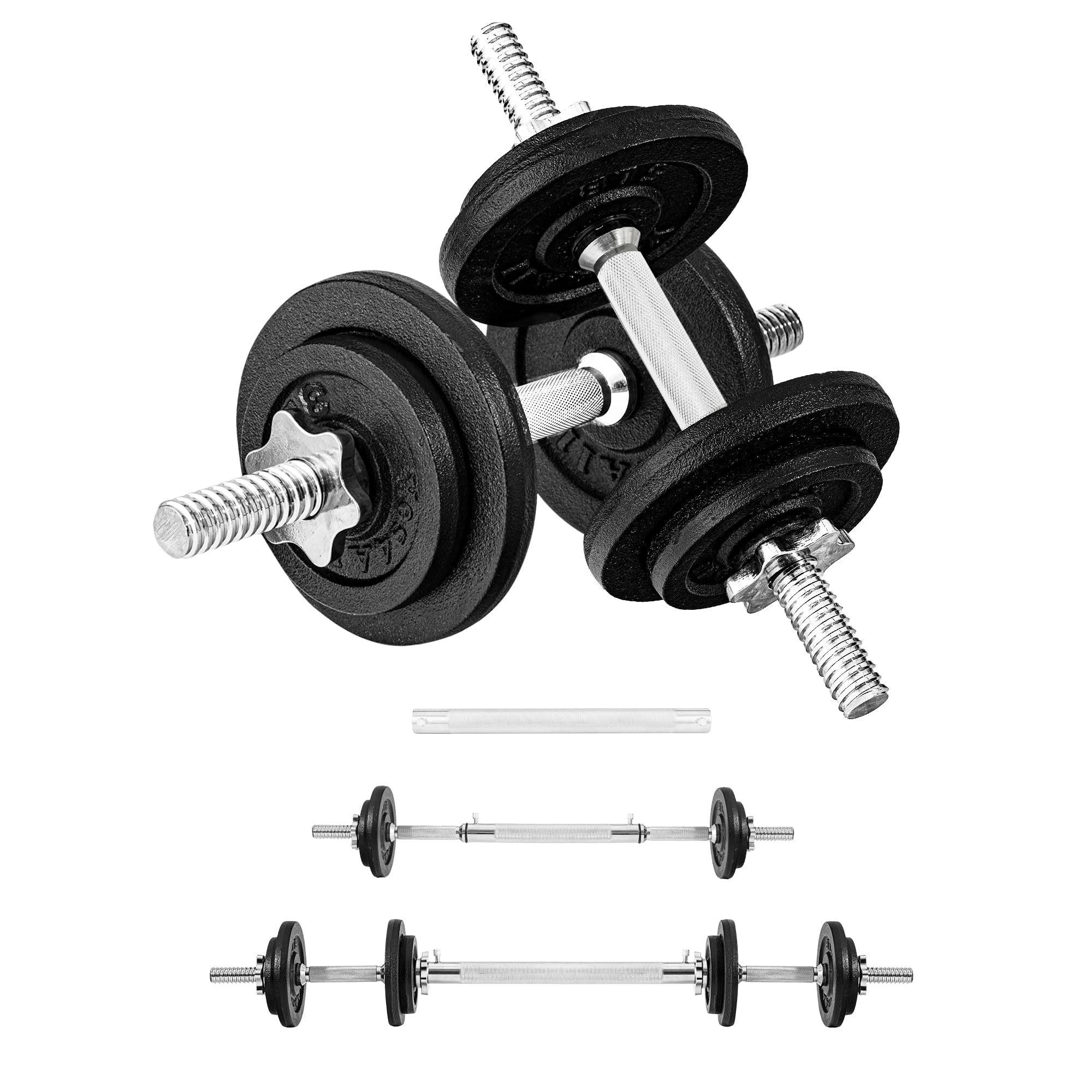 Yes4All Adjustable Dumbbell Set with Weight Plates/Connector - Exercise & Workout Equipment - Size Options 40lbs to 200lbs