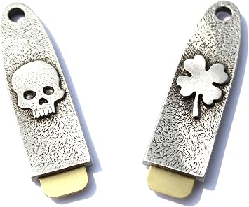 Lotto Scratcher ONE Lottery Ticket Scratch Off Skull Front and Clover Back