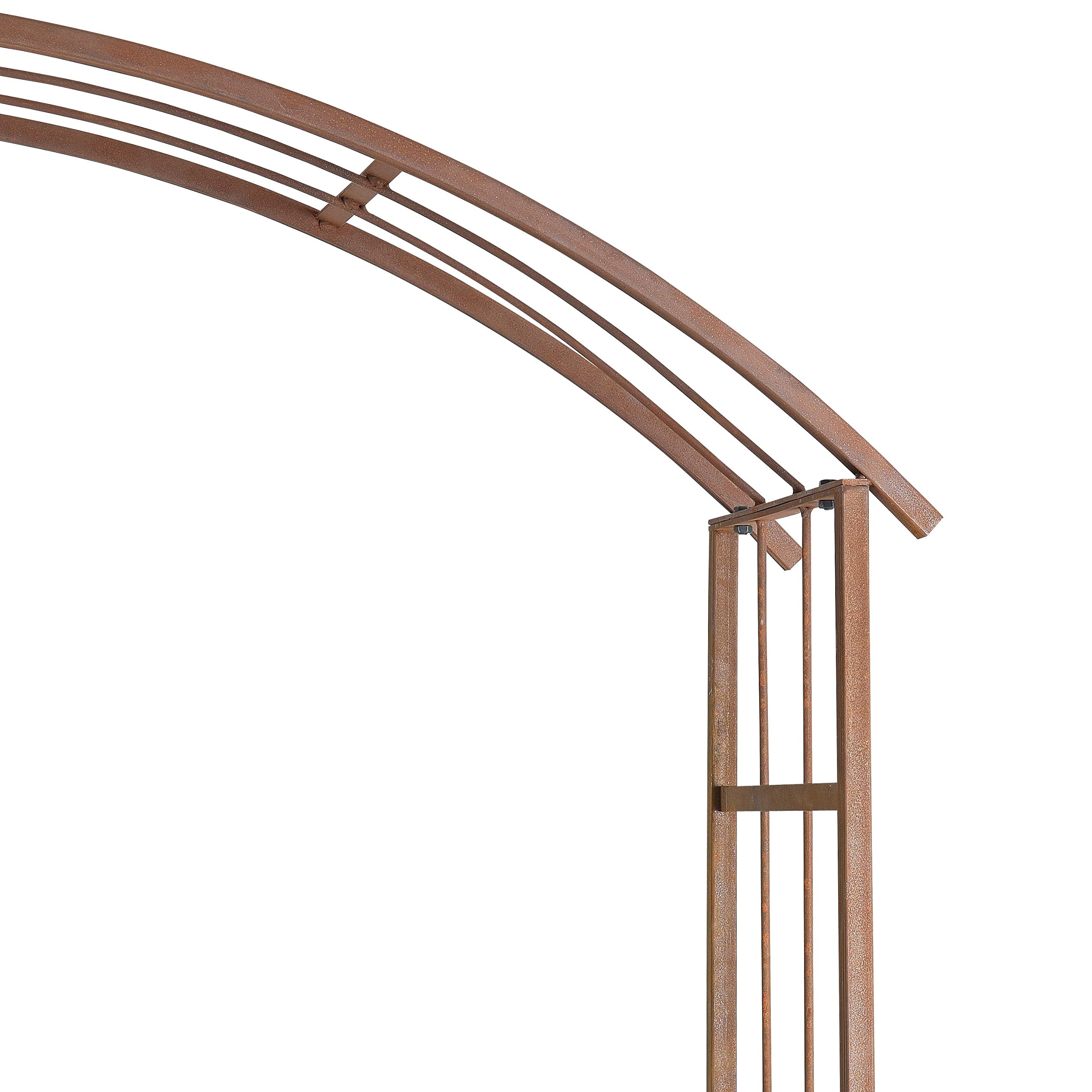 ESTEXO Rosenbogen Rankhilfe Kletterhilfe Rost Metall Rosenspalier Torbogen Bogen Spalier (140 cm)