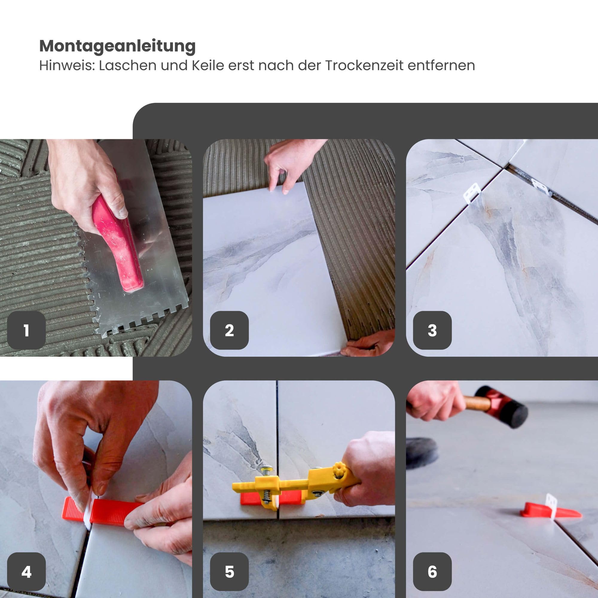 Sistema Di Livellamento Piastrelle 100 Pezzi - Cunei E Clip Per Fuga Perfetta - Foto 12