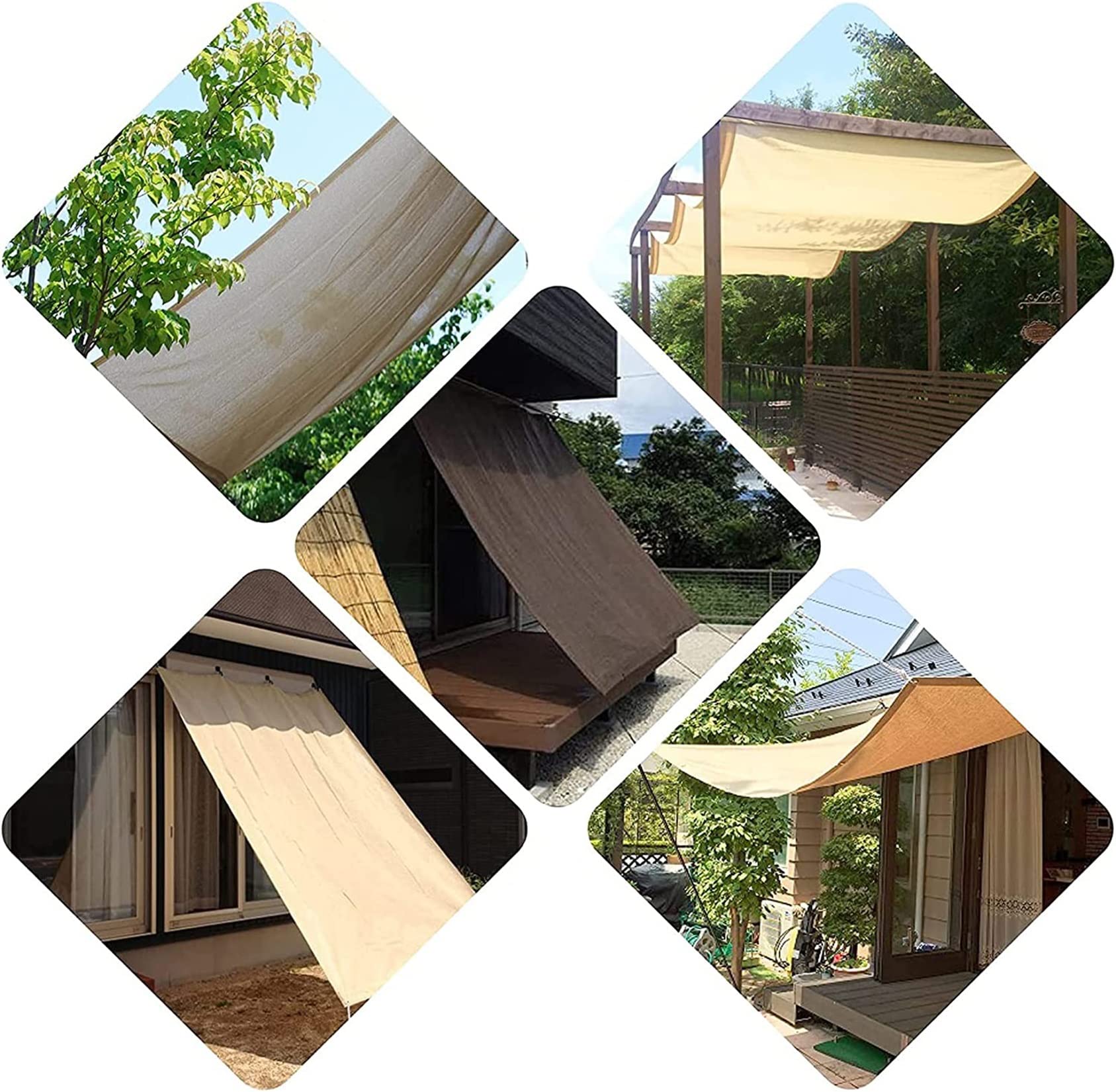 Sonnensegel 4,5x5,5 M Mit Seilen – UV-Schutz, Wasserdicht, Für Garten & Terrasse