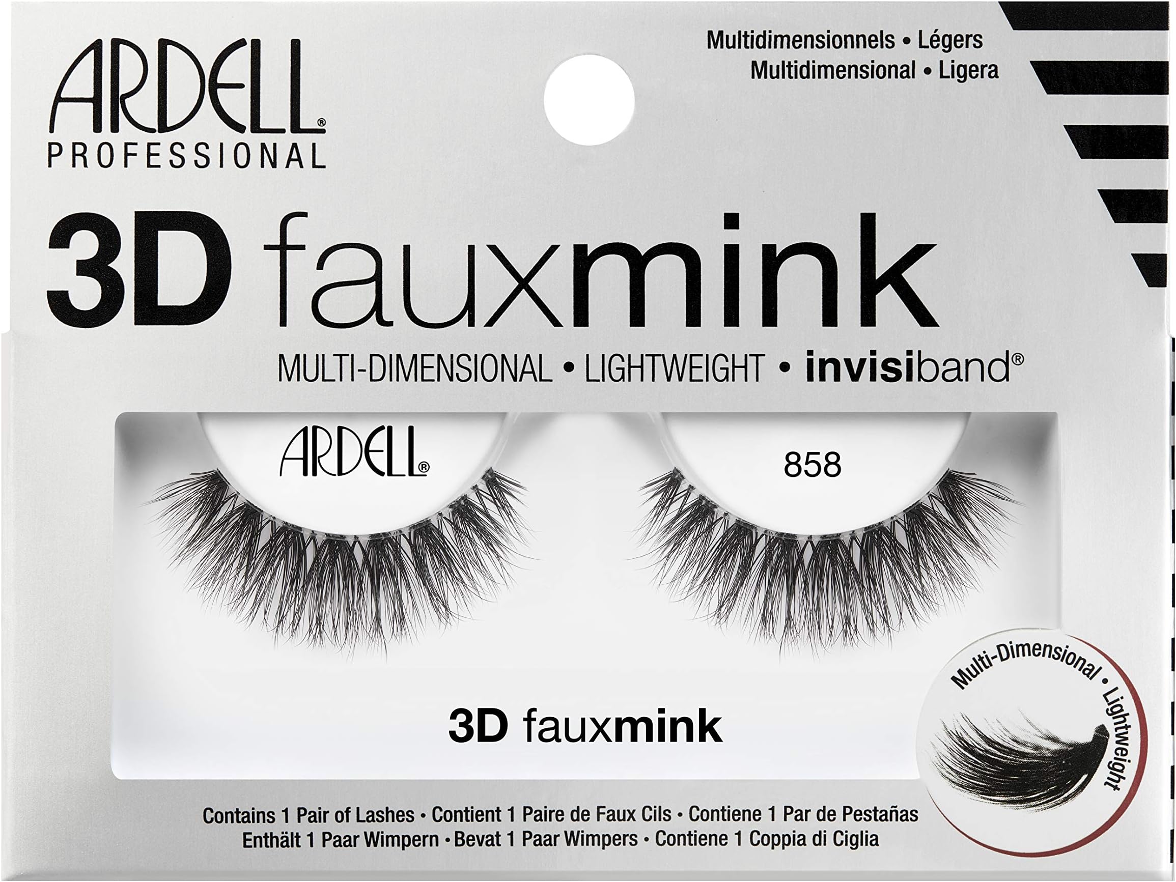 Professional 3D Fauxmink, Multidimensional, Lightweight and Invisiband, #858