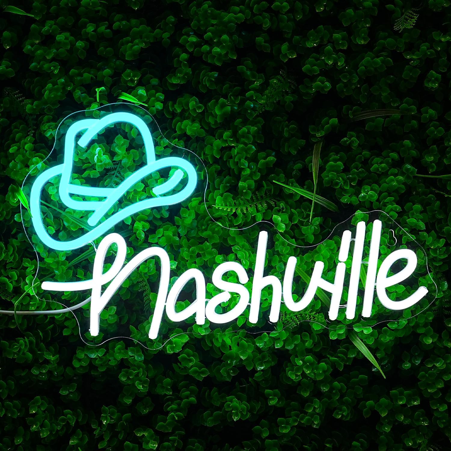 Cowboy Hat Neon Sign Nashville Sign Home of Country Neon Signs for Wall Decor Western Cowgirl Music City LED Lights Sign for Bedroom Party Hotel Bar Pub Wall Art Decoration(15.6'' * 9.4'')