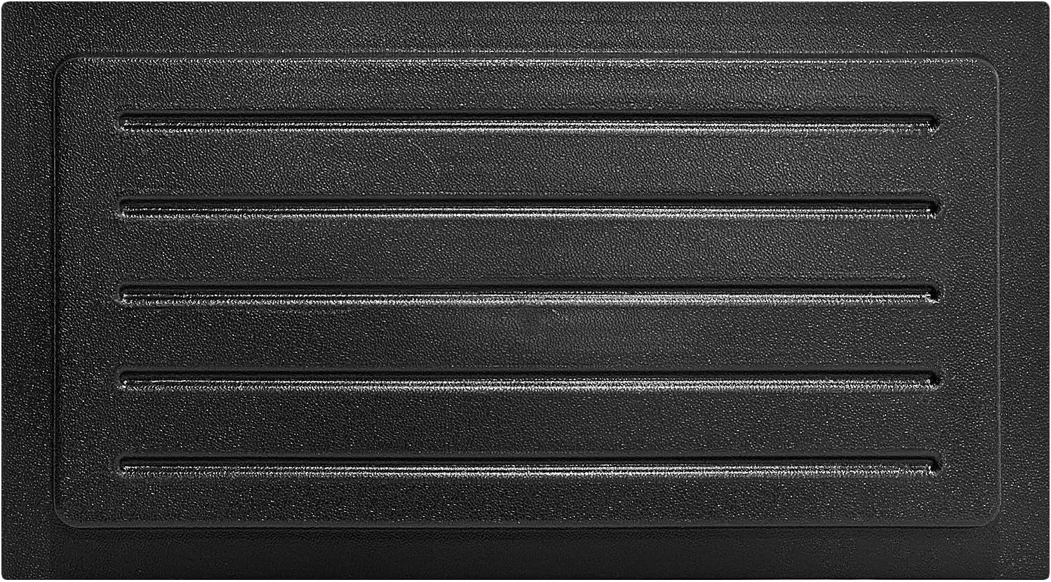 Small Outward Mounted Crawl Space Vent Cover 10" H × 18" W — Solid ABS Plastic, Surface Mount, Seals Foundation Vents for Encapsulated & Conditioned Crawl Spaces | Crawl Space Door Systems (Black)