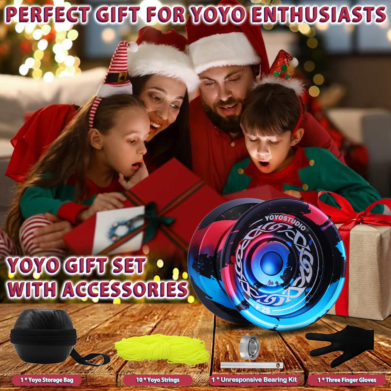 YOYOSTUDIO F25 Responsive Yoyo (Nero Blu Rosso)