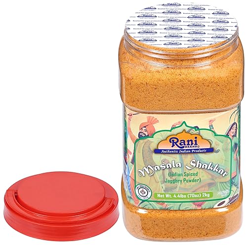 Miniatura 17 de Rani Masala Gur (Jaggery) Azúcar de caña sin refinar indio sin refinar, 17.5 oz (1.1 libras) tarro de PET de 17.64 oz ~ Apto para gluten Vegano
