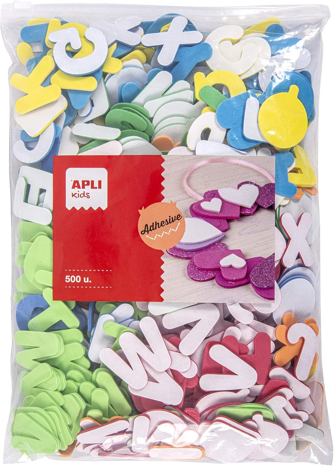 Adhesive EVA Foam Shapes Letters 500 Pieces