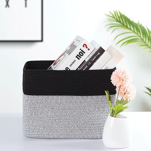 Miniatura 3 de MINTWOOD Design Paquete de 3 cestas de almacenamiento para estantes, cesta de almacenamiento para sala de juegos, cesta de libros, cubos de