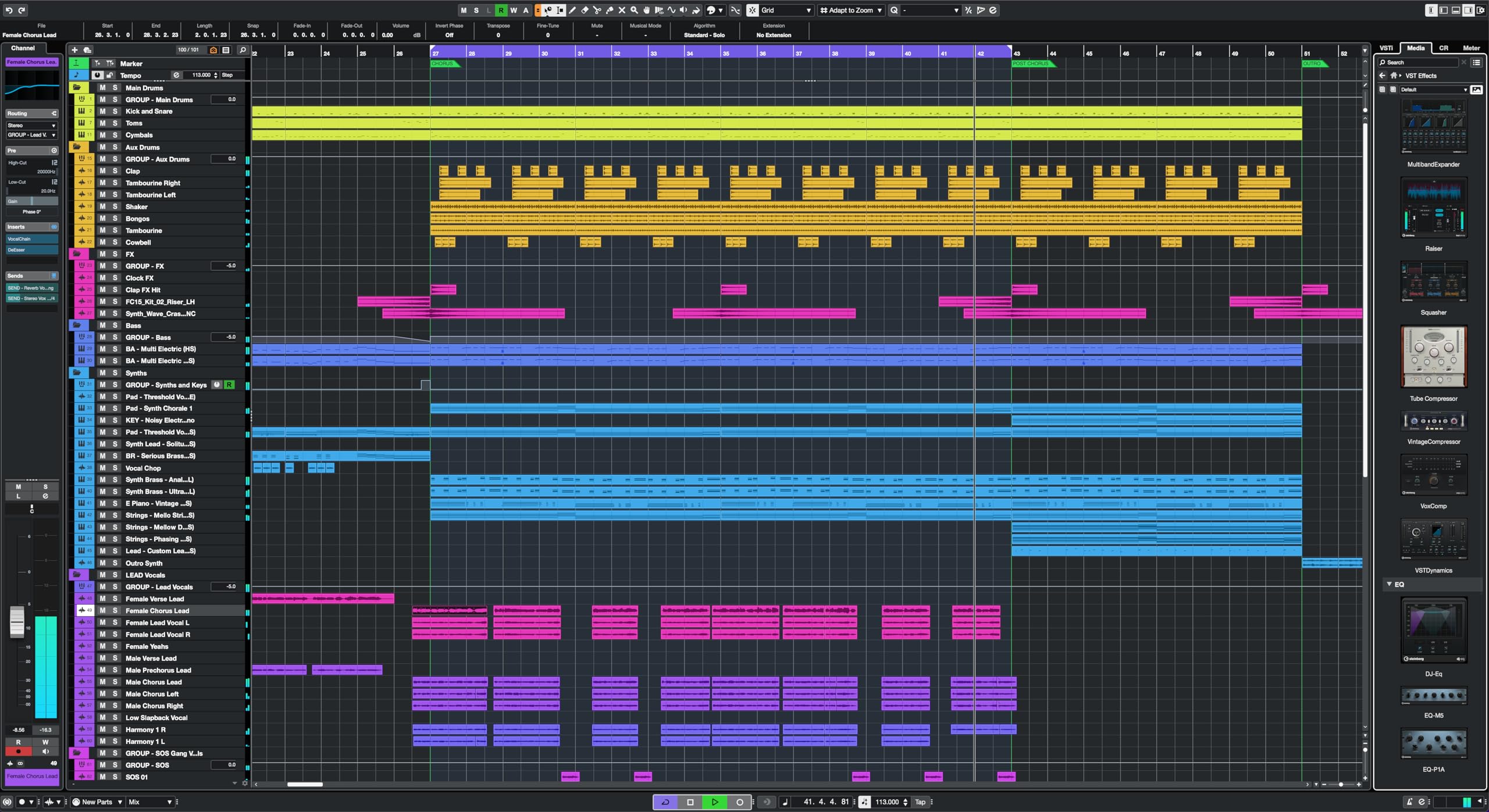 Steinberg Cubase Pro 13 Secuenciador MIDI de audio, software de grabación para aplicaciones de estudio o grabación doméstica (flujo de trabajo y rendimiento optimizados)