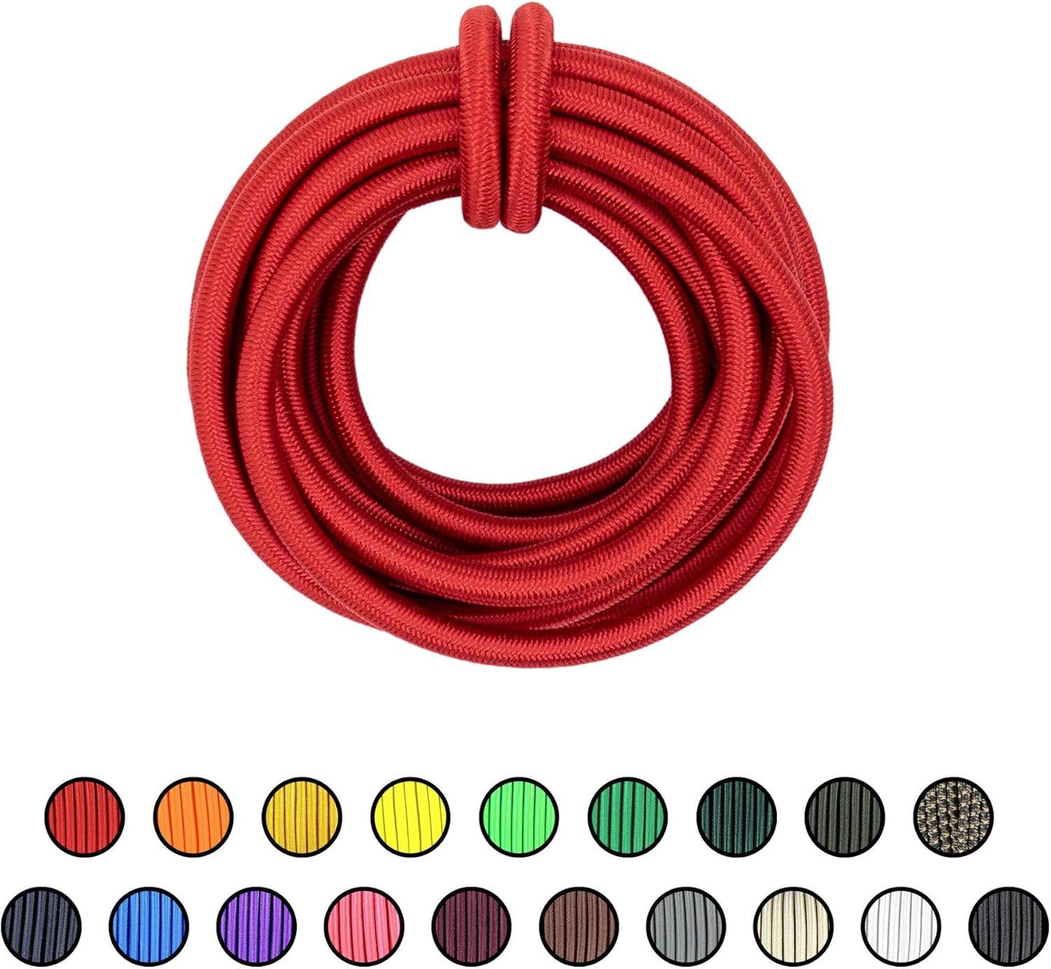 🔥 Hоt Dеаlѕ SGT KNOTS Marine Grade Shock Cord - 100% Stretch, Dacron Polyester Bungee for DIY Projects, Tie Downs, Commercial Uses (1/4 x 500ft, Red)