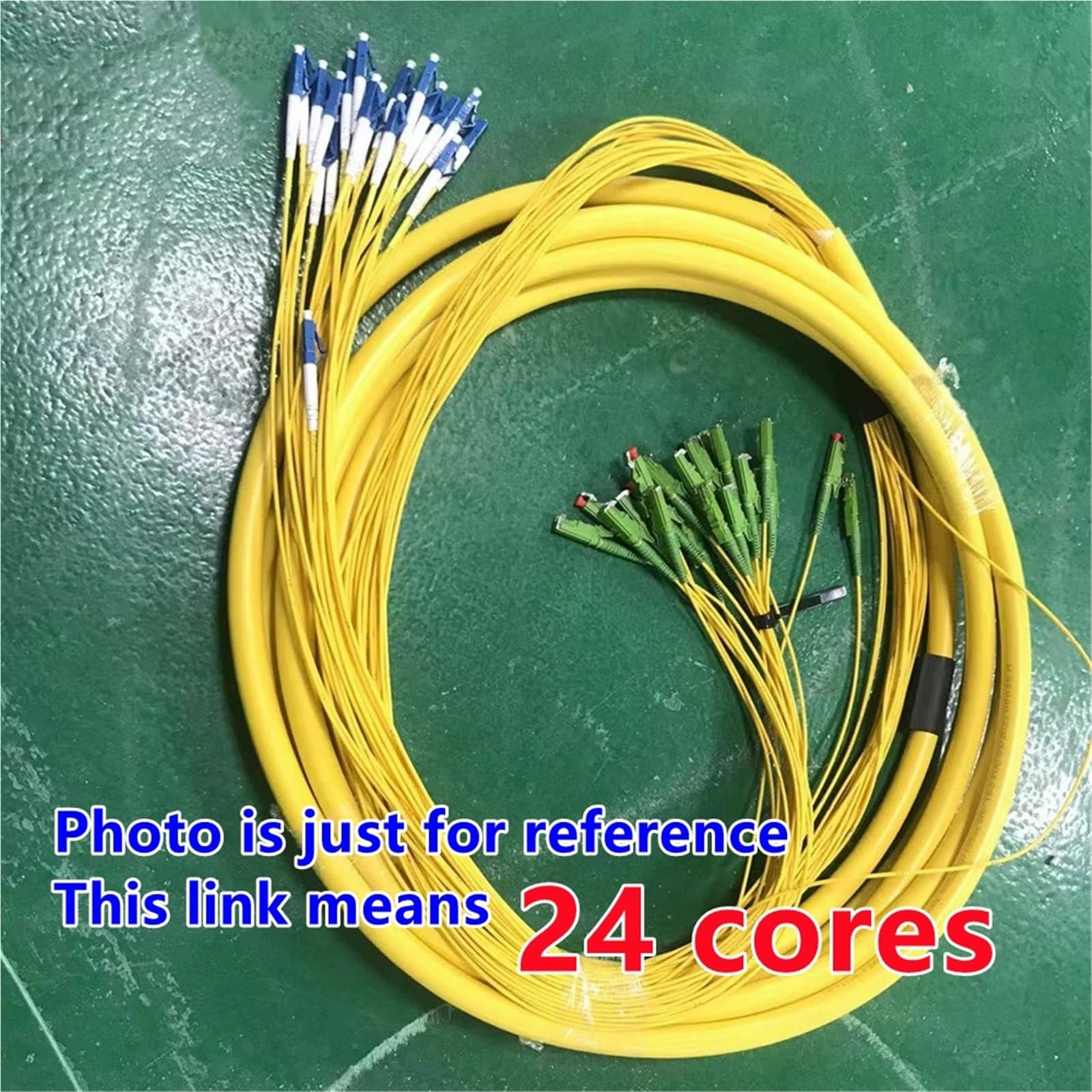 Câble de raccordement à fibre optique 24 fils E2000/A vers SC/FC/LC/ST (10 m, E2000A-SC)