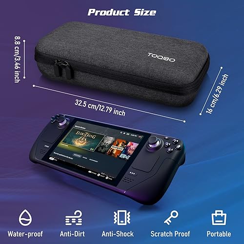 Miniatura 8 de TOQIBO Funda protectora de transporte para cubierta de vapor, funda de transporte portátil compatible con consola de vapor y accesorios, funda de