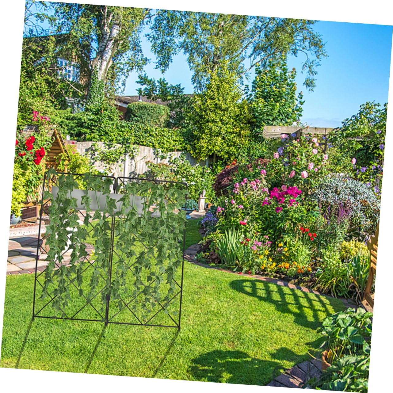 TOYANDONA 2 Pièces Support de Plantes Grimpantes Treillis Décoratif pour Plantes Pot Cadre de Jardinage Dimensions pour Wisteria Autres Grimpantes